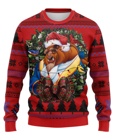 Beauty And The Beast Noel Mc Ugly Christmas Sweater Thanksgiving Gift