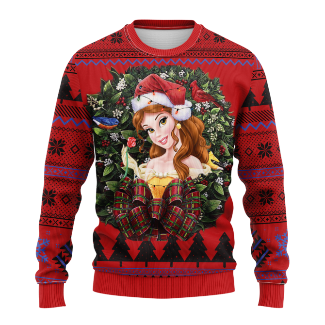 Belle Princess Noel Mc Ugly Christmas Sweater Thanksgiving Gift