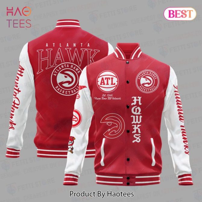 Atlanta Hawks Varsity Jacket - Stylish Red & White Bomber For Fans - Limited Edition!