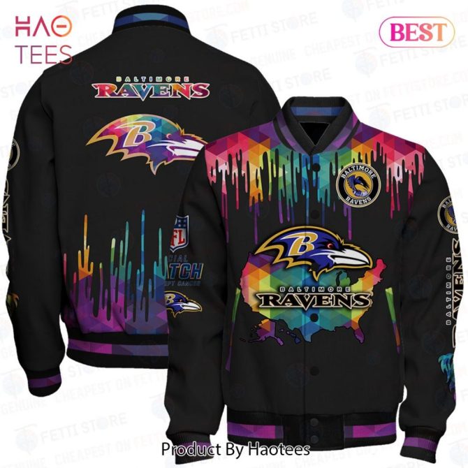 Colorful Baltimore Ravens Bomber Jacket - Nfl Fan Gear For Men & Women