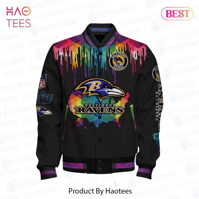 Colorful Baltimore Ravens Bomber Jacket - Nfl Fan Gear For Men & Women - Image 2