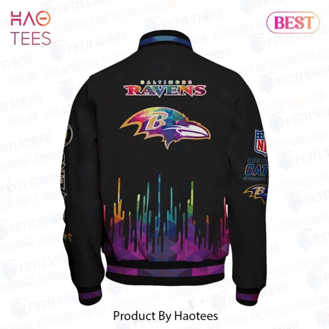 Colorful Baltimore Ravens Bomber Jacket - Nfl Fan Gear For Men & Women - Image 3