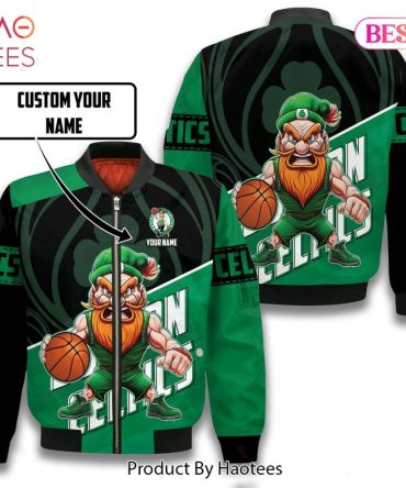 Best Boston Celtics Custom Name Print Bomber Jacket