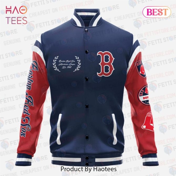 Boston Red Sox Varsity Jacket - Premium Fan Gear By Haotees - Image 2