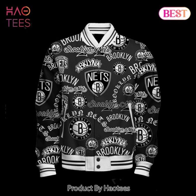 Brooklyn Nets Fan Jacket - Stylish Black & White Team Logo Design By Haotees - Image 2