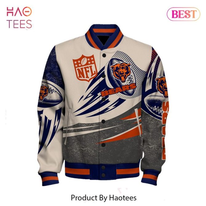 Custom Nfl Bears Varsity Jacket – Personalize With Your Name! Perfect Gift For Fans - Image 2