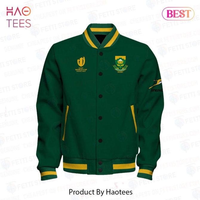 Customizable Rugby Varsity Jacket - South Africa Edition, Personalize Your Name & Number - Image 2