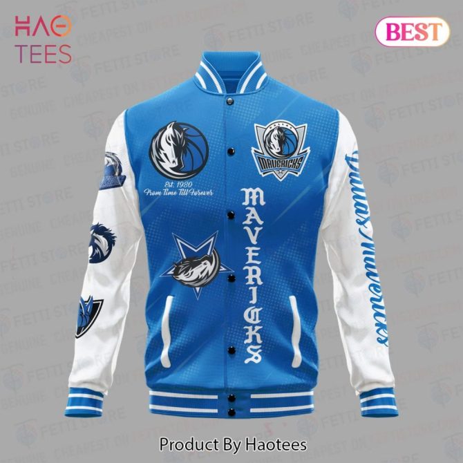 Dallas Mavericks Varsity Jacket - Stylish Blue & White Team Apparel For Fans - Image 2