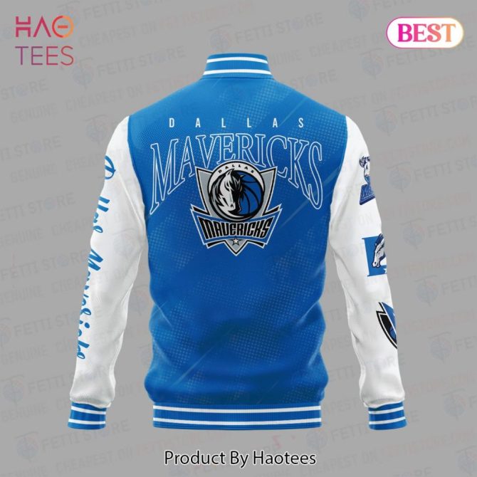 Dallas Mavericks Varsity Jacket - Stylish Blue & White Team Apparel For Fans - Image 3