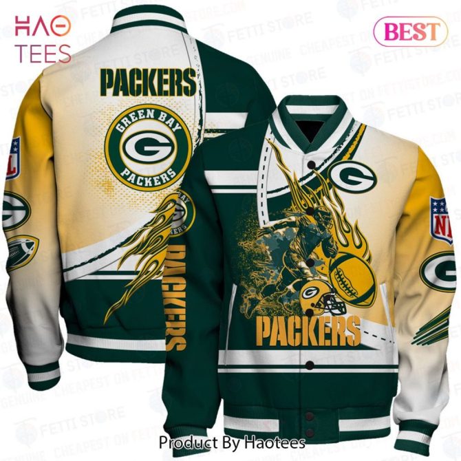 Green Bay Packers Nfl Varsity Jacket – Bold Design, Ultimate Fan Gear For Game Day!