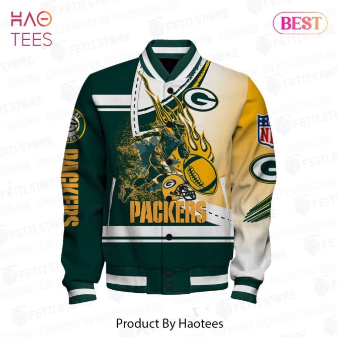 Green Bay Packers Nfl Varsity Jacket – Bold Design, Ultimate Fan Gear For Game Day! - Image 2