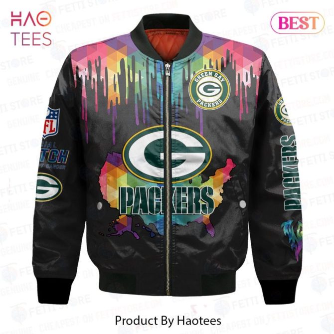Best Green Bay Packersnational Football League Aop Bomber Jacket - Image 2