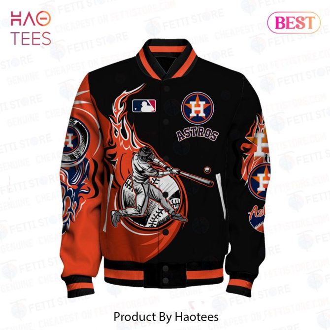 Astros Mlb Varsity Jacket – Stylish Baseball Fan Gear With Bold Graphics & Embroidery - Image 2