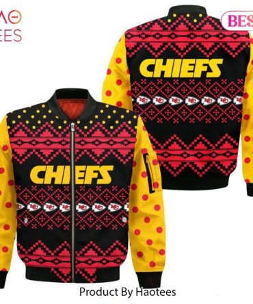 Best Kansas City Chiefs Christmas Pattern Bomber Jacket
