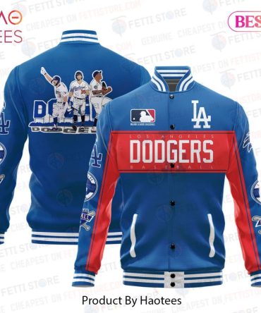 Official La Dodgers Baseball Jacket - Blue & Red Team Apparel By Haotees