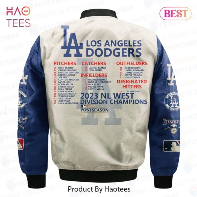 Best Los Angeles Dodgers Built For October Aop Bomber Jacket - Image 3
