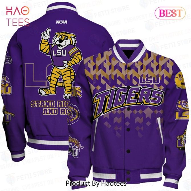 Lsu Tigers Varsity Jacket - Bold Purple & Gold Design For Fans