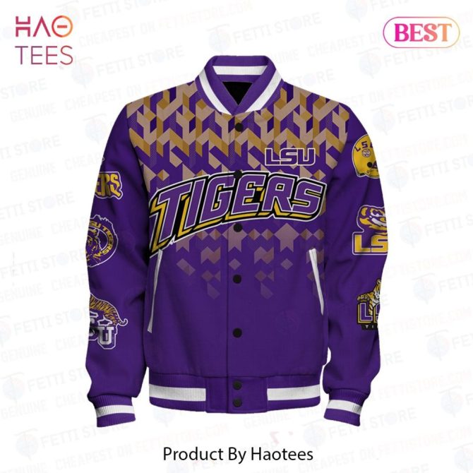 Lsu Tigers Varsity Jacket - Bold Purple & Gold Design For Fans - Image 2