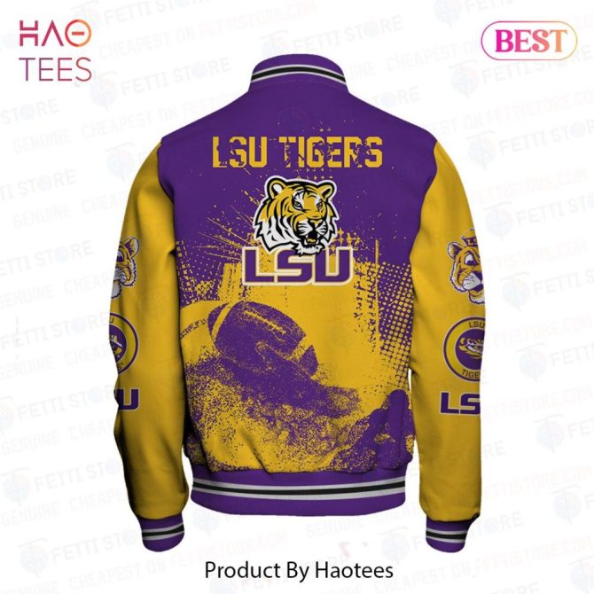 Lsu Tigers Varsity Jacket - Bold Purple & Gold Football Fan Gear - Image 3