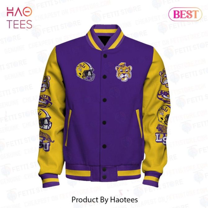 Lsu Tigers Varsity Jacket - Bold Purple & Gold Fan Gear For Game Day Style - Image 2