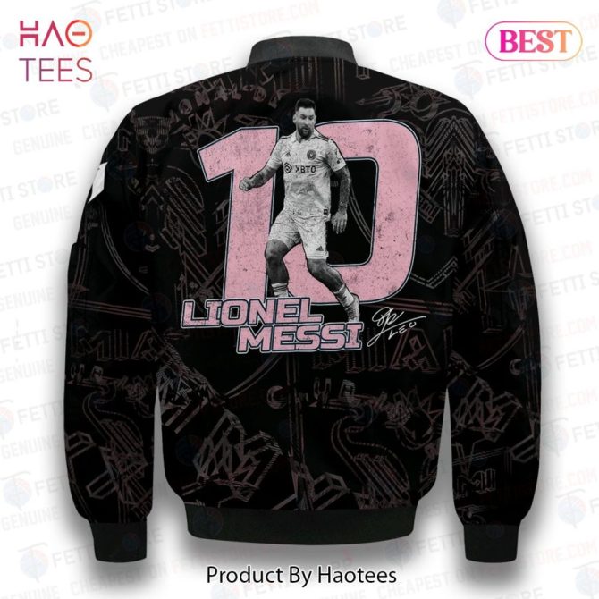 Best Messi Goat Inter Miami   Unisex Aop Bomber Jacket - Image 3