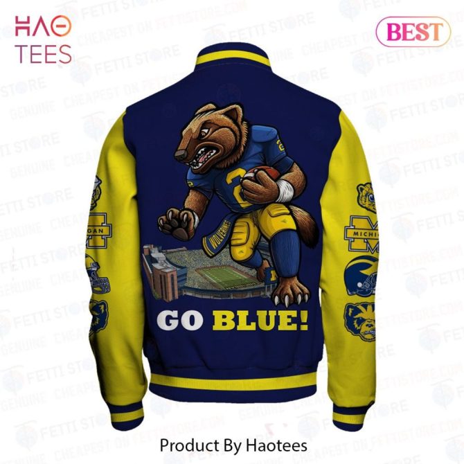Michigan Wolverines Varsity Jacket - Bold Team Spirit Apparel , Go Blue! - Image 3