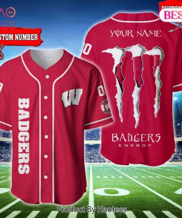 Custom Red Badgers Jersey - Personalized Name & Number Sports Tee