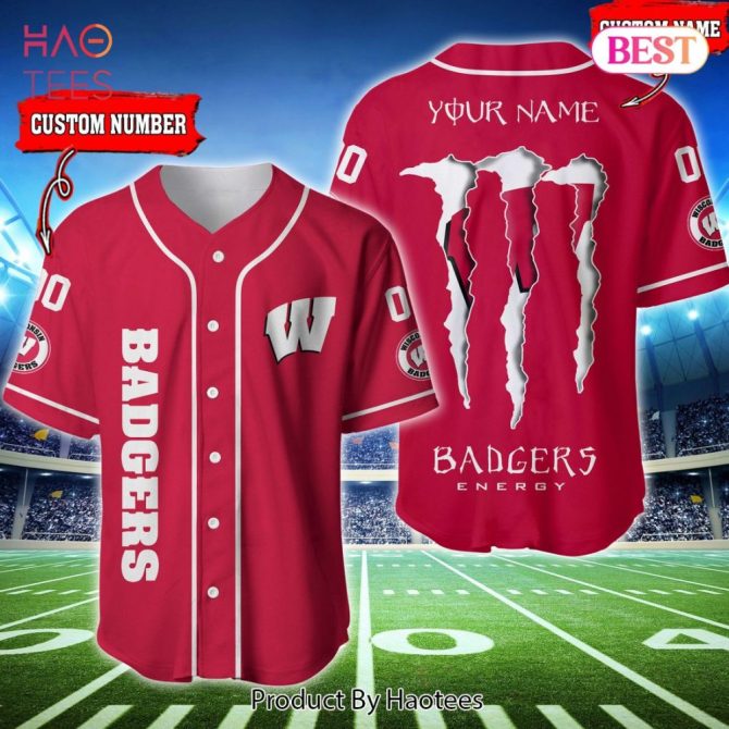 Custom Red Badgers Jersey - Personalized Name & Number Sports Tee
