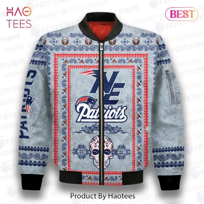 Best New England Patriots Classic Pattern Nfl 3D Bomber Jacket - Image 2