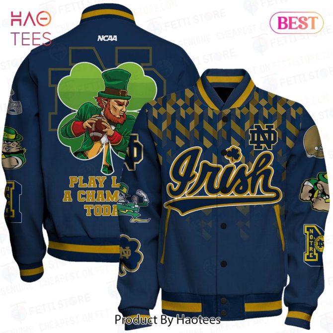 Notre Dame Fighting Irish Varsity Jacket - Play Like A Champion Today! Perfect Gift