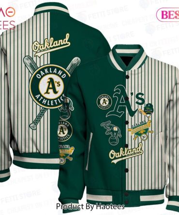 Oakland Athletics Varsity Jacket - Stylish Green & White Baseball Fan Gear
