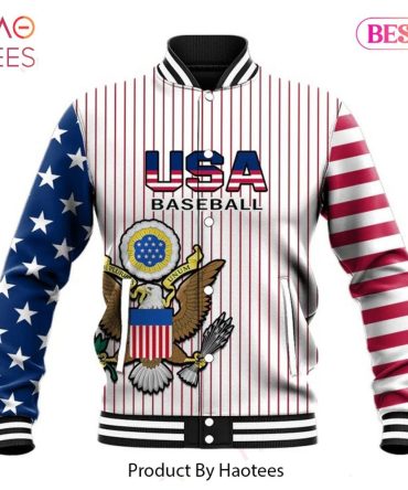 Best Usa Pattern Personalized Name White Logo Ver 3D Bomber Jacket Gift For Fan