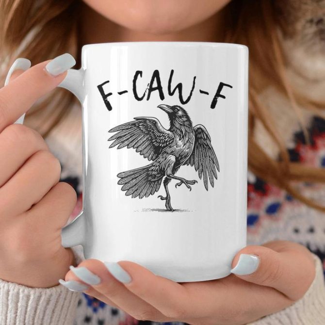 Black Crow F-Caw-F Black Bird Coffee Mug - Image 2