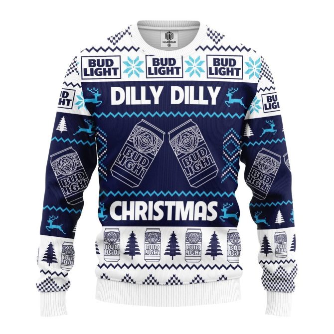 Bud Light Dilly Ugly Christmas Sweater Amazing Gift Idea Thanksgiving Gift - Image 3