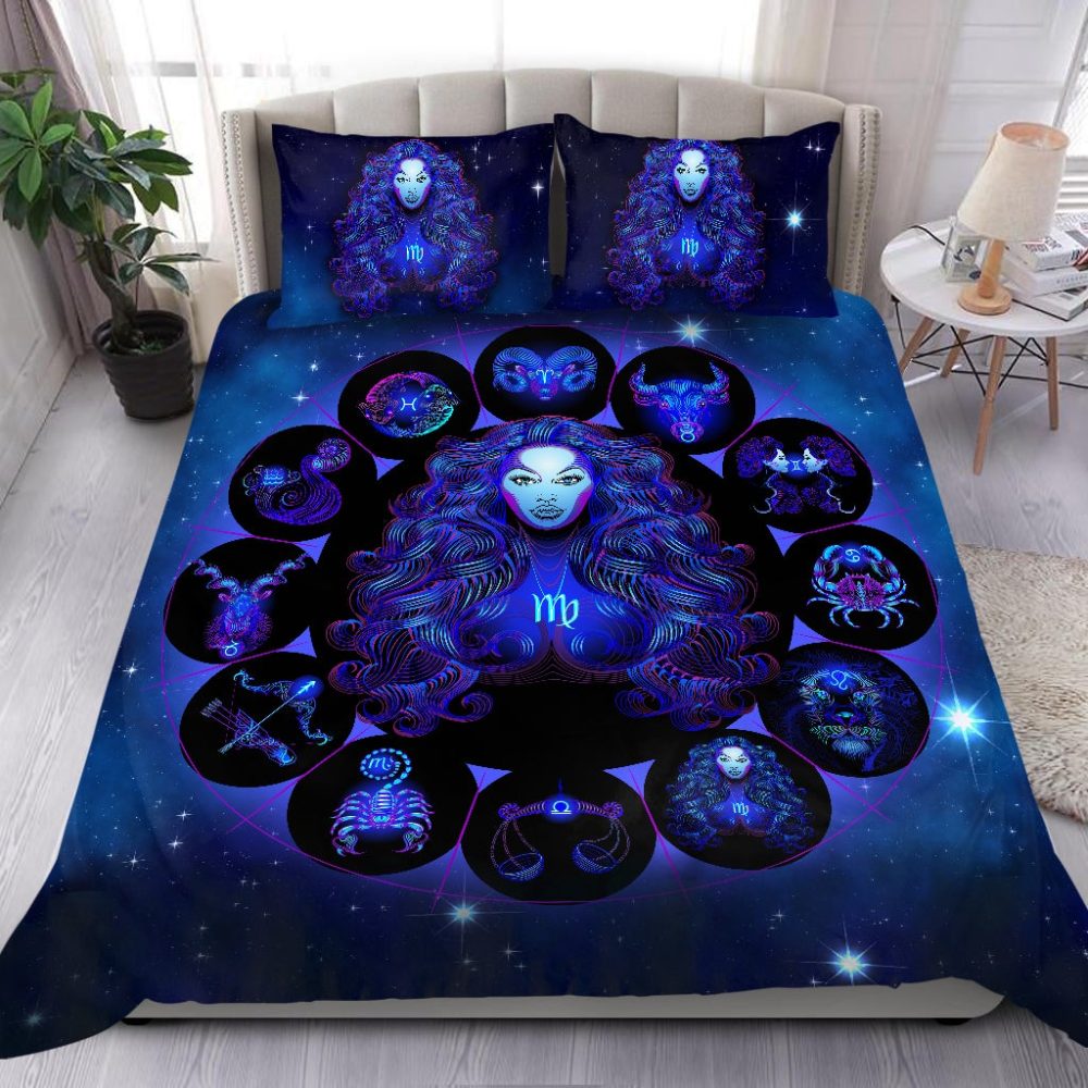 Virgo Zodiac Bedding Set Duvet Cover And 2 Pillowcases - Image 2