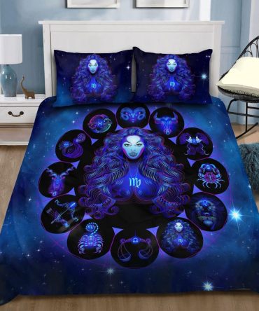 Virgo Zodiac Bedding Set Duvet Cover And 2 Pillowcases