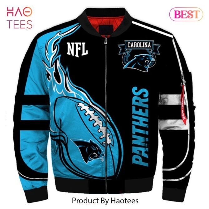 Stylish Carolina Panthers Nfl Bomber Jacket - Unisex Fan Gear By Haotees