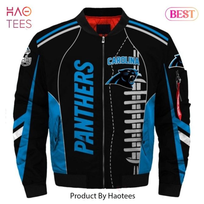 Stylish Carolina Panthers Nfl Bomber Jacket - Unisex Fan Gear By Haotees - Image 4