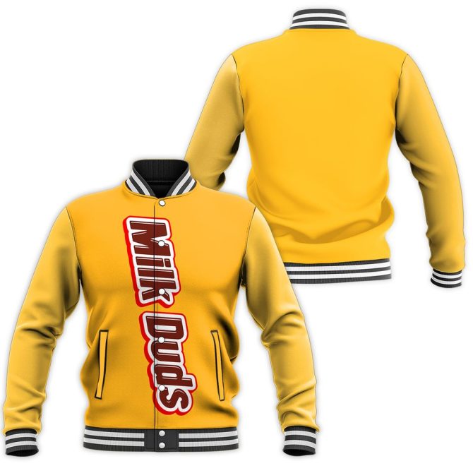 Bold Yellow Milk Duds Varsity Jacket – Retro Candy Style For Trendsetters