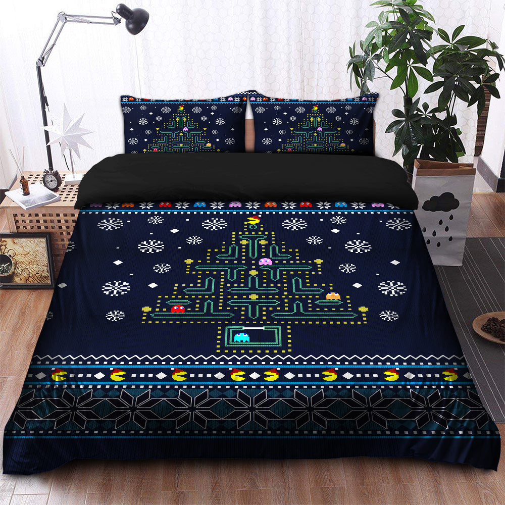 Christmas Tree Pacman Bedding Set Duvet Cover And 2 Pillowcases - Image 2