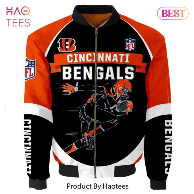 Cincinnati Bengals Nfl Bomber Jacket - Stylish Fan Gear For Game Day Enthusiasts