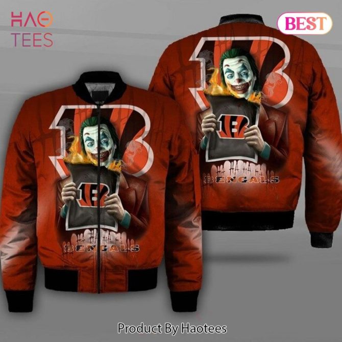 Men'S Cincinnati Bengals Nfl Bomber Jacket - Stylish Black & Orange Game Day Gear - Image 5