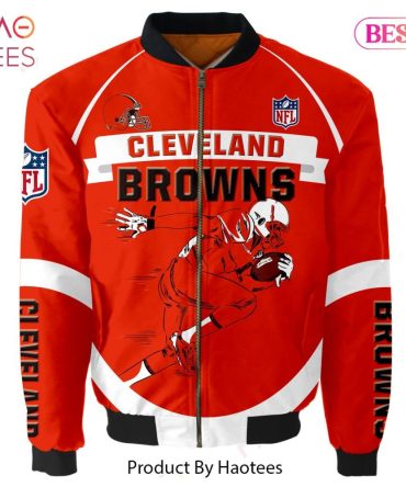 Cleveland Browns Bomber Jacket - Official Nfl Team Apparel By Haotees