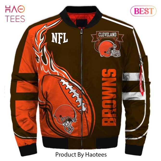 Limited Edition Cleveland Browns Bomber Jacket - Nfl Fan Gear By Haotees