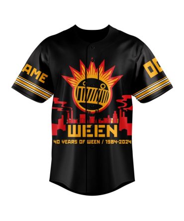 Celebrate 40 Years Of Ween - Limited Edition Jersey 1984-2024 , Unisex Black Jersey Tee