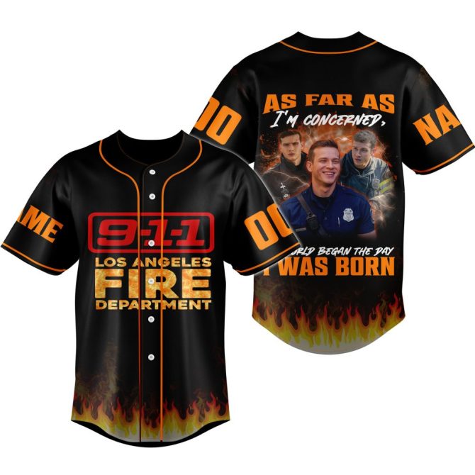 Custom 9-1-1 Fire Dept Jersey - Personalized Name & Number - Unique Fan Gift - Image 4