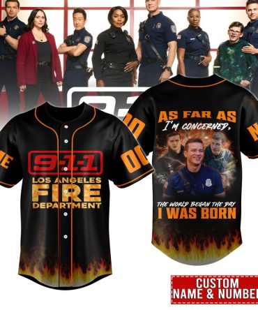 Custom 9-1-1 Fire Dept Jersey - Personalized Name & Number - Unique Fan Gift
