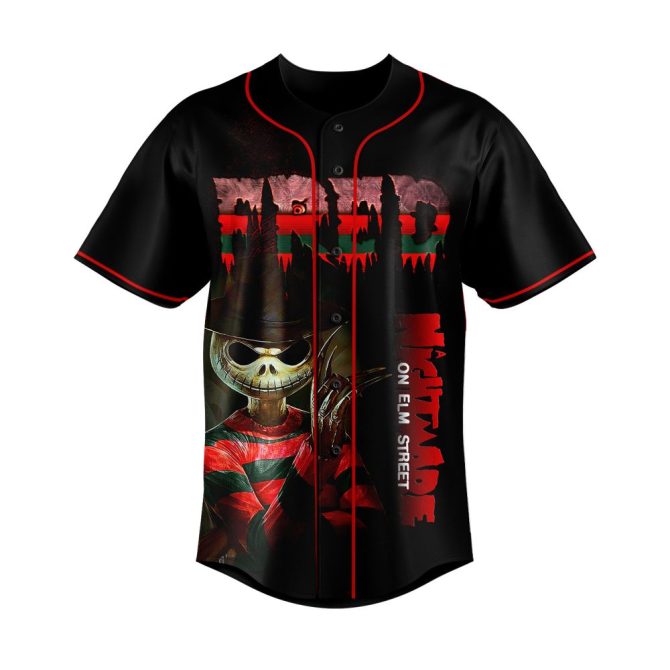 Custom Nightmare On Elm Street Baseball Jersey – Personalized Horror Fan Apparel - Image 2