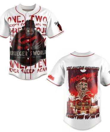 Freddy Krueger Baseball Jersey - Horror Movie Fan Apparel - Unique Gift For Nightmare Lovers