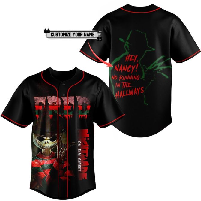 Custom Nightmare On Elm Street Baseball Jersey – Personalized Horror Fan Apparel